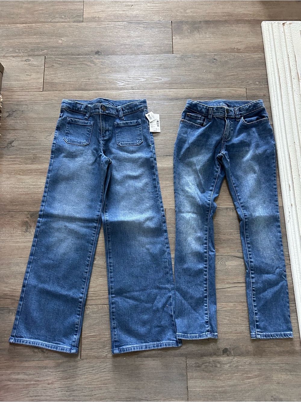 Gymboree Girls Blue Denim Jeans - Wide Leg-NWT & Slim Pair-new/no tag